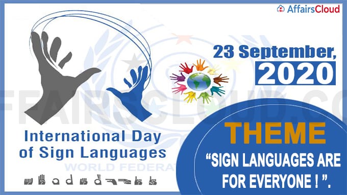 International Day of Sign Languages (IDSL) - September 23 2020