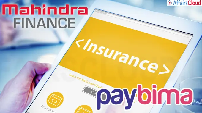 Mahindra Finance set to enter online insurance, will launch portal called PayBima(Write Static GK)