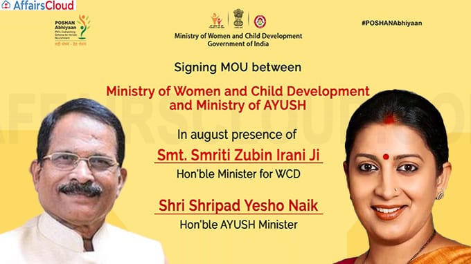Ministry of Women and Child Development signs MoU with Ministry of AYUSH