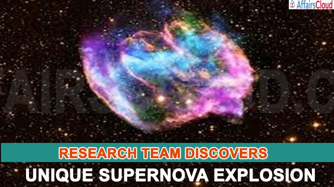 Research team discovers unique supernova explosion