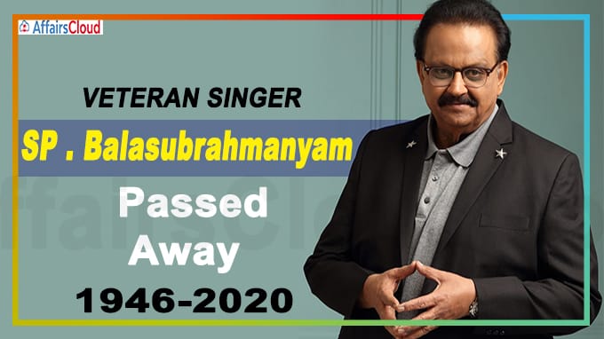 Veteran singer SP Balasubrahmanyam dies, aged 74