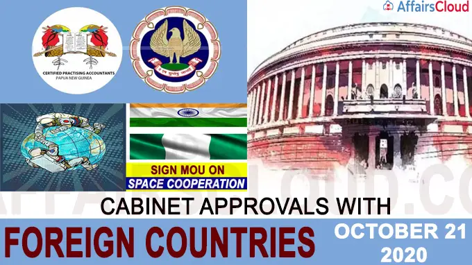 Cabinet approvals with foreign countries
