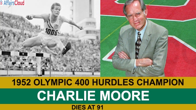 Charlie Moore, 1952 Olympic 400 hurdles champion, dies at 91