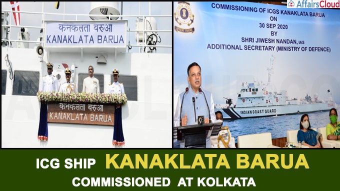 ICG ship kanaklata barua commissioned at kolkata
