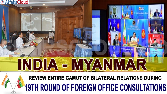 India, Myanmar review entire gamut of bilateral relations