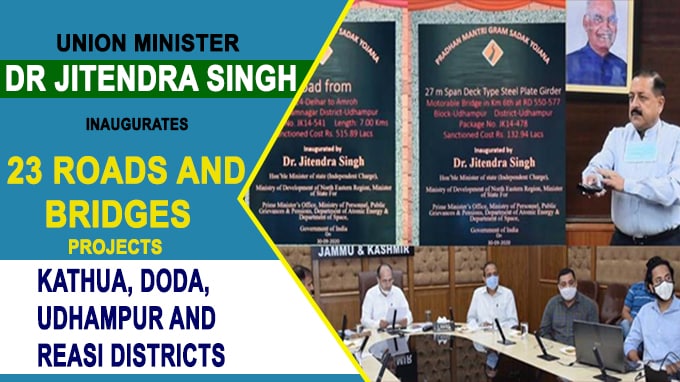 Union Minister Dr Jitendra Singh inaugurates 23 Roads