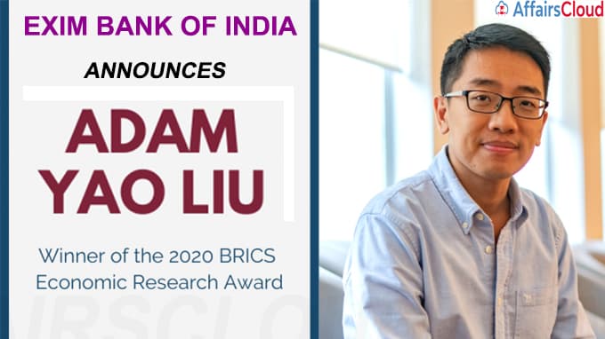 Adam Yao Liu was declared the winner of Export-Import Bank of India