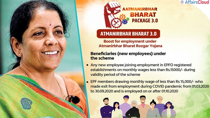 Finance Minister Nirmala Sitharaman announces 'Aatmanirbhar' Package 3-0