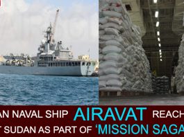 Indian Naval Ship Airavat reaches Port Sudan as part of ‘Mission Sagar-II’