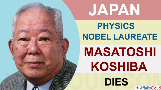 Japan Nobel laureate Masatoshi Koshiba