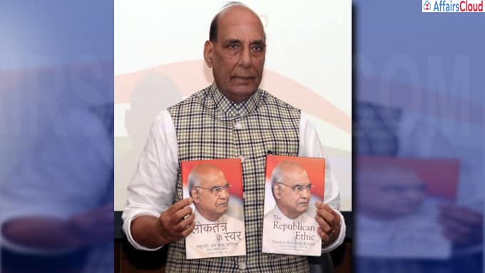 Raksha Mantri Shri Rajnath Singh Releases selected speeches of President Shri Ram Nath Kovind