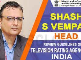 Review Guidelines on Television Rating Agencies in India Headed by Shashi S Vempati