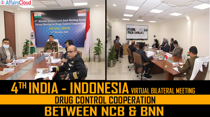 4th India - IndonesiaVirtual Bilateral Meeting on Drug Control Cooperation