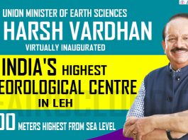 Harsh Vardhan inaugurates India's highest meteorological centre