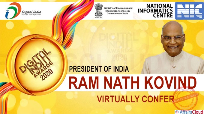 President of India virtually confers the Digital India Awards 2020