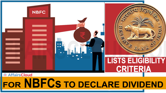RBI lists eligibility criteria to declare dividend