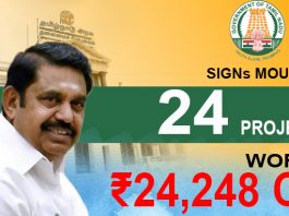 TN signs MoUs for 24 projects worth ₹24,248 cr