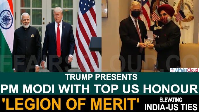 Trump presents PM Modi with top US honour 'Legion of Merit'