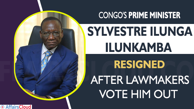 Congo's prime minister Sylvestre Ilunga Ilunkamba resigns