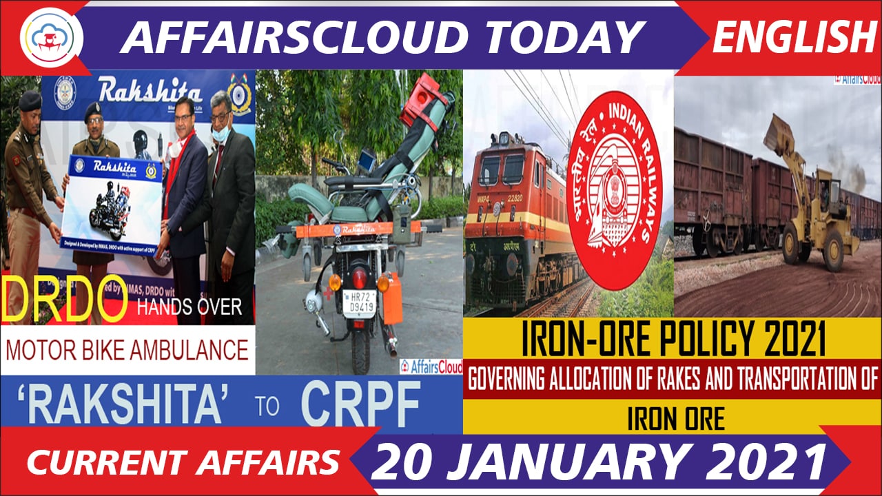 Current Affairs 20 January 2021 English Current Affairs 20 January 2021 English