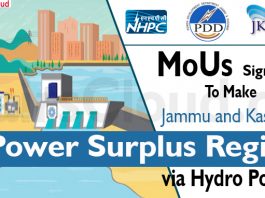 MoUs signed to make J-K power surplus region via hydro power