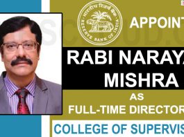 RBI appoints full-time director of College of Supervisors