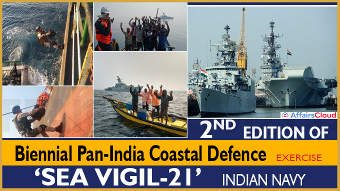 Second edition of the biennial pan-India coastal defence exercise ‘Sea Vigil-21’