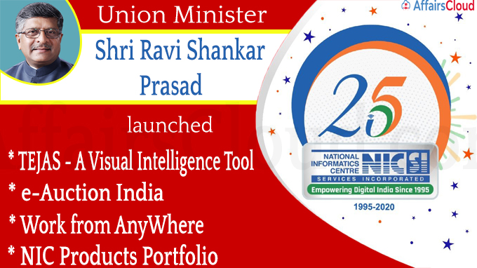 Union Minister Shri Ravi Shankar Prasad launched TEJAS - A Visual Intelligence Tool