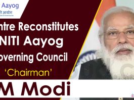 Centre reconstitutes NITI Aayog governing council with PM as head