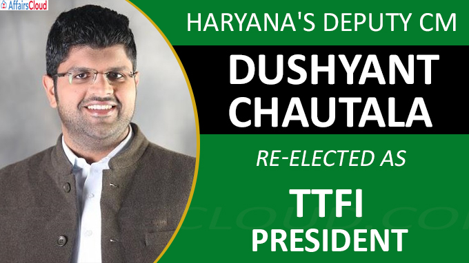 Haryana Dy CM Dushyant Chautala re-elected TTFI president