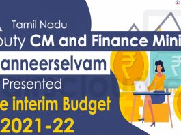 Interim budget for year 2021-22 presented in Tamil Nadu state assembly