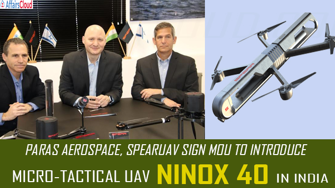 Paras Aerospace, SpearUAV sign MoU to introduce micro-tactical UAV in India