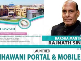 Raksha Mantri launches E-Chhawani portal & mobile app