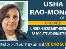 Usha Rao-Monari of India appointed Under-Secretary-General and Associate Administrator of UNDP