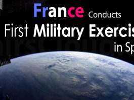 France conducts first military exercises in space