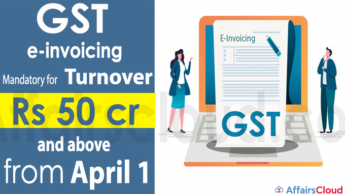 GST e-invoicing mandatory for turnover of Rs 50 cr