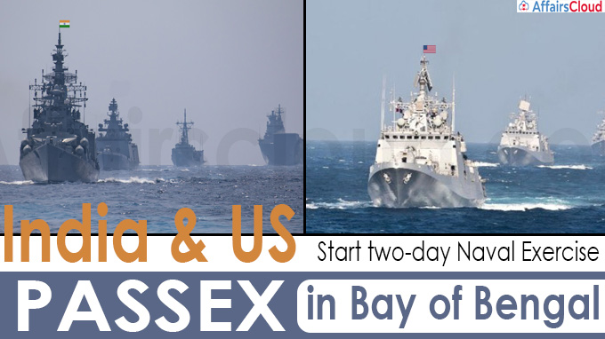 India and US start two-day naval exercise PASSEX in Bay of Bengal