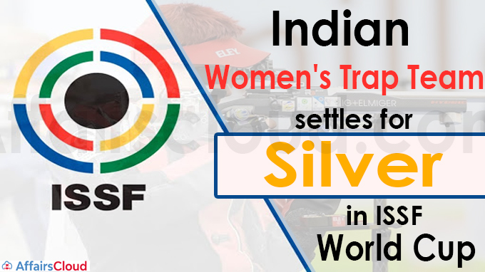 Indian women's trap team settles for silver in ISSF World Cup
