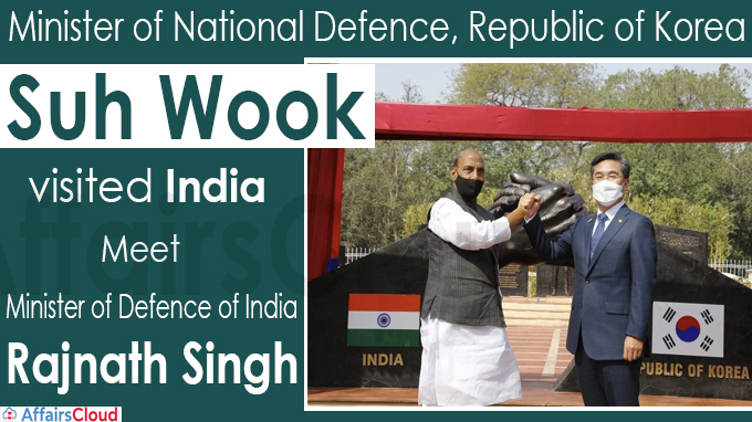 Minister of National Defence Suh Wook, visited India