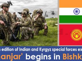 Eighth edition of Indian and Kyrgyz special forces exercise 'khanjar' begins in Bishkek