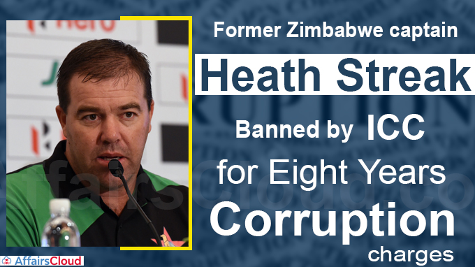 Former Zimbabwe captain Heath Streak banned