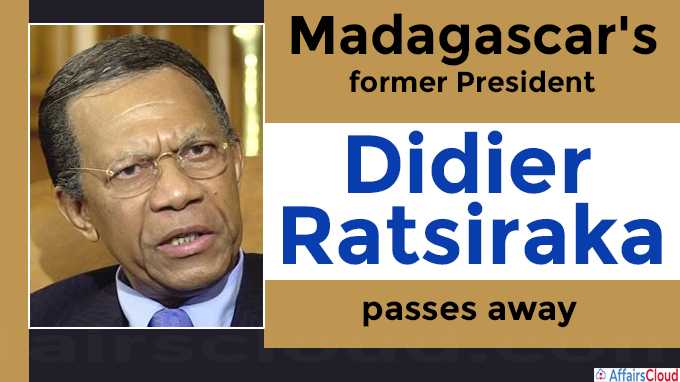 India condoles demise of Madagascar's former President Didier Ratsiraka