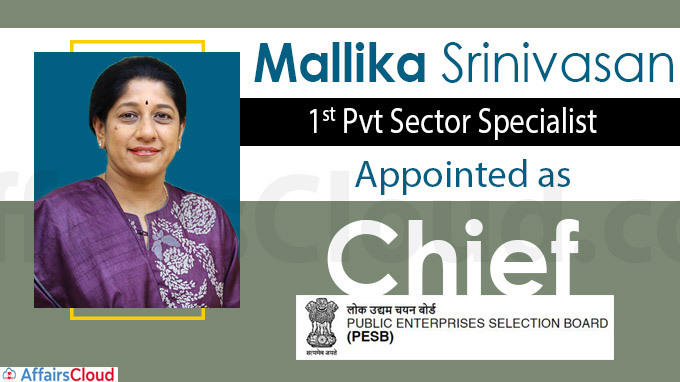 Mallika Srinivasan appointed as chief of PESB