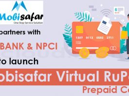 Mobisafar partners with YES BANK and NPCI to launch Mobisafar Virtual RuPay Prepaid Card