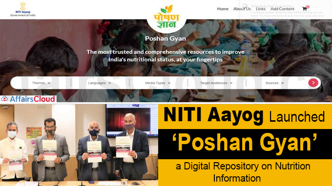 NITI Aayog Launches‘Poshan Gyan’