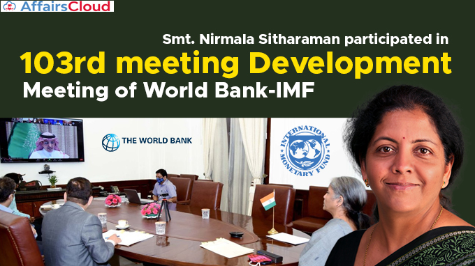 Nirmala-Sitharaman-participated-in-103rd-meeting-Development-Committee-Meeting-of-World-Bank-