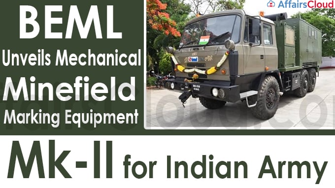BEML unveils mechanical minefield marking equipment Mk-II for Indian Army
