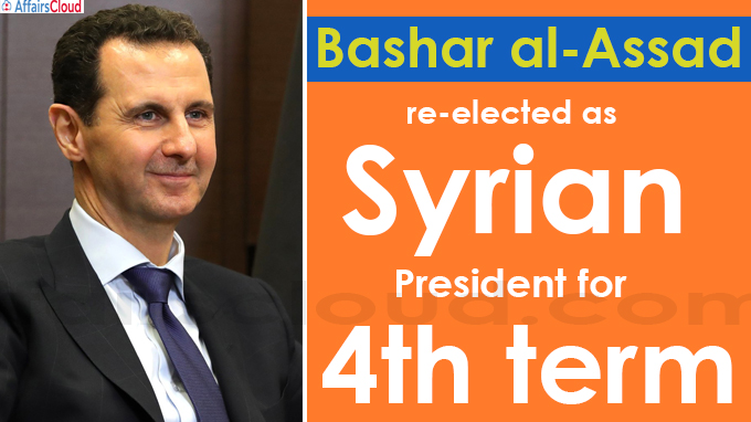 Bashar al-Assad re-elected as Syrian President for 4th term