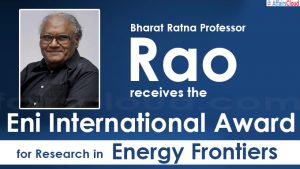 Bharat Ratna Prof CNR Rao Won the Energy Frontier Award 2020: 13th Eni ...
