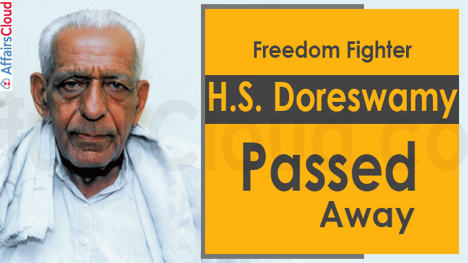 Freedom fighter H S Doreswamy passes away